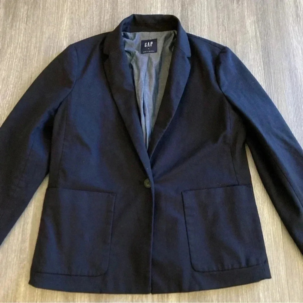 GAP ICON BLAZER PQ NAVY UNIFORM WOMENS SZ 6